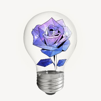 Galaxy rose bulb, aesthetic flower | Free PSD - rawpixel