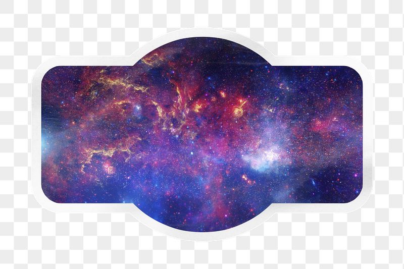 Galaxy sky png, printable badge | Free PNG - rawpixel