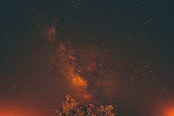 galaxy view on night sky