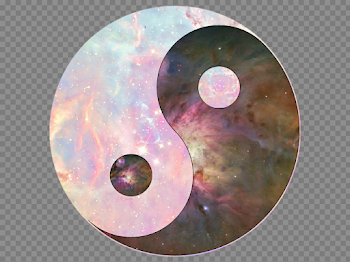 Galaxy yinyang clipart with transparent background mad...