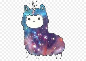 Galaxy YouTube Unicorn Universe - Cute Llama 