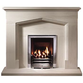 Gallery Coniston 54" Portuguese Limestone Fireplace | Fireplace Products