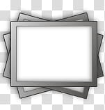 Gallery Folder Template, three gray frames transparent background PNG clipart