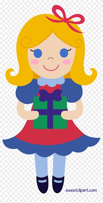 Gallery Of 8550067 Illustration Of A Girl Giving Gift - Birthday Girl Clipart