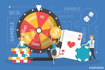Gambling addiction concept