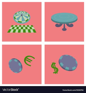 Gambling icons set card and casino poker game vector image
