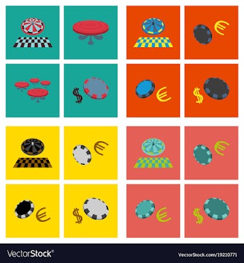 Gambling icons set card and casino poker game vector image