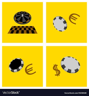 Gambling icons set card and casino poker game vector image