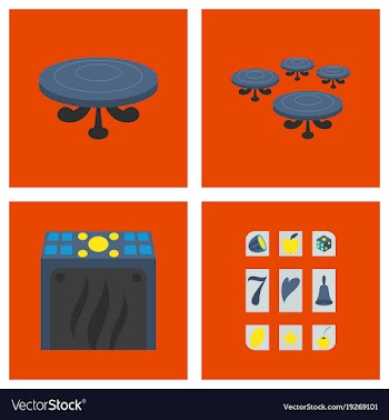 Gambling icons set card and casino poker game vector image