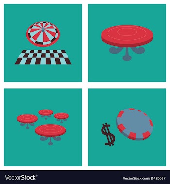 Gambling icons set card and casino poker game vector image