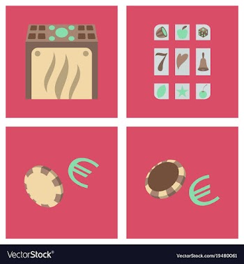 Gambling icons set card and casino poker game vector image