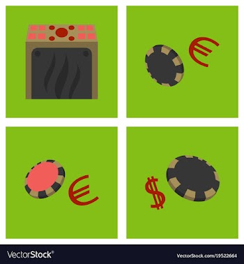 Gambling icons set card and casino poker game vector image