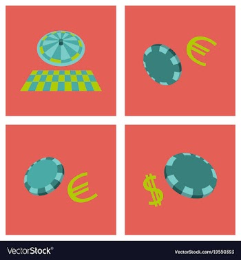 Gambling icons set card and casino poker game vector image