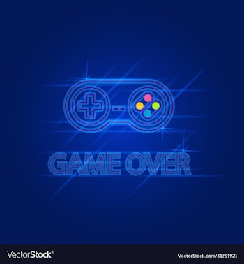 game over abstract technology interface banner
