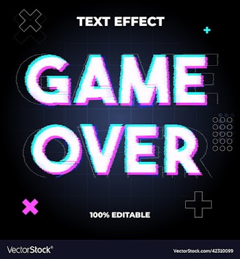 game over text effect free