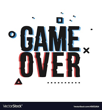 game over with white background