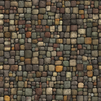 Game-Style Cobblestone Ground Texture
