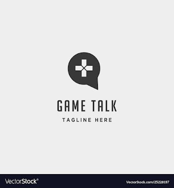 game talk logo design template icon element