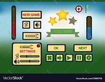 Game ui elements vector image