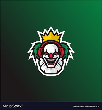gamer logo mascot clown design