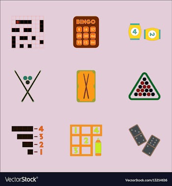Games icons set table games collection vector image