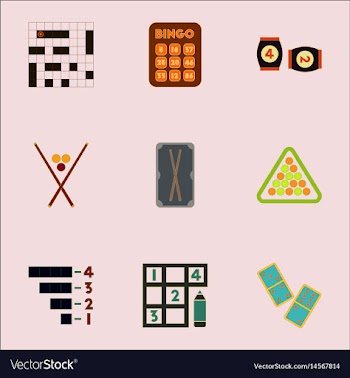 Games icons set table games collection vector image