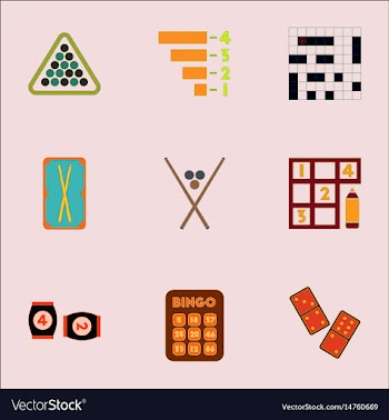 Games icons set table games collection vector image