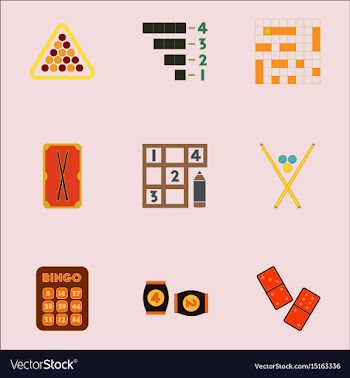 Games icons set table games collection vector image