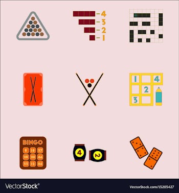 Games icons set table games collection vector image