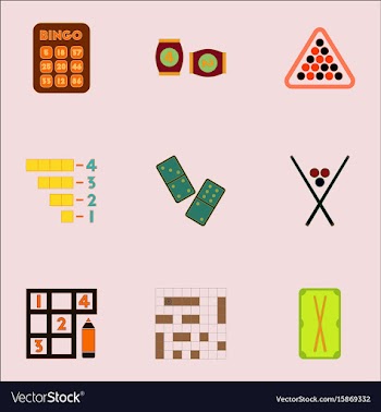 Games icons set table games collection vector image