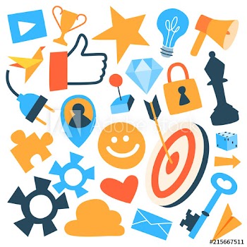 Gamification icon set