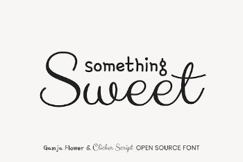 Gamja Flower & Clicker Script | Free Font Add-on - rawpixel