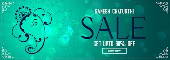 Ganesh chaturthi festival sale elegant banner Free Vector