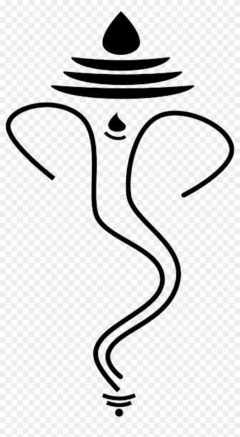 Ganesha Ganesh Chaturthi Shiva Parvati Clip Art - Ganesha Black And White Png