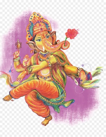 Ganesha India Ganesh Chaturthi - Vector hand-painted India elephant god 