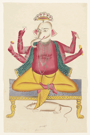 Ganesha Seated on Stool and | Free Photo - rawpixel