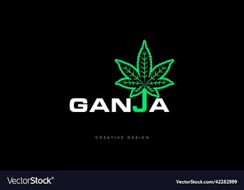 ganja branding logo concept