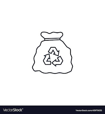 garbage bag creative icon from recycling icons