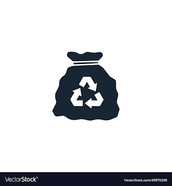 garbage bag creative icon from recycling icons