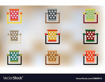 Garbage bin set vector image