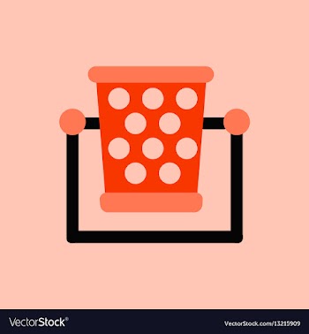 Garbage bin vector image