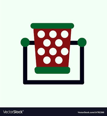 Garbage bin vector image