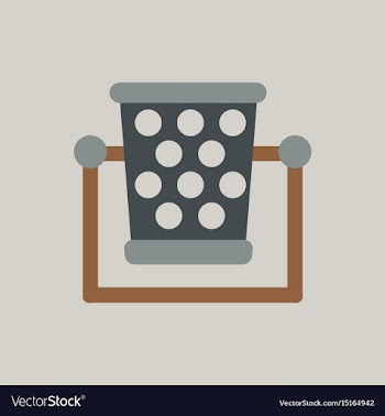 Garbage bin vector image