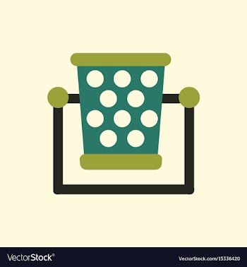 Garbage bin vector image