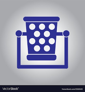 Garbage bin vector image