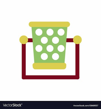 Garbage bin vector image
