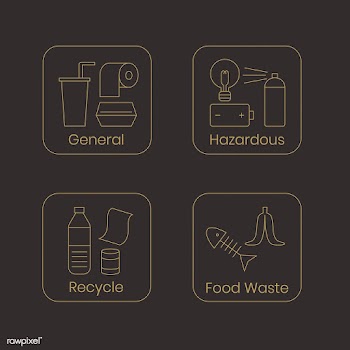 Garbage recycling signs | Free stock vector - 1206871