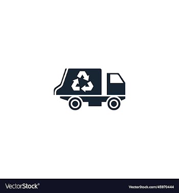 garbage truck creative icon from recycling icons