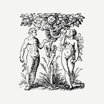 Garden of Eden collage element, | Free PSD Illustration - rawpixel