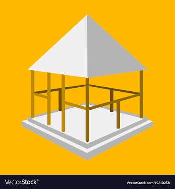Garden pavilions and garden furniture icon vector image